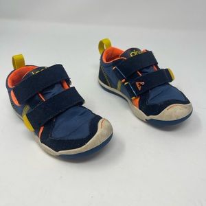Plae Ty Sneakers Navy Blue Hook and Loop Adjustable Shoes Size 6